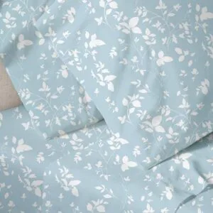 Menta Embroidered 040 Aqua Quilt Cover, King Size (230x250)