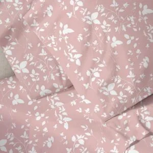 Menta Embroidered 040 Pink Duvet Cover, King Size (230x250)