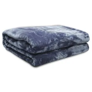 Iris Blue Velvet Blanket, King Size (220x240)