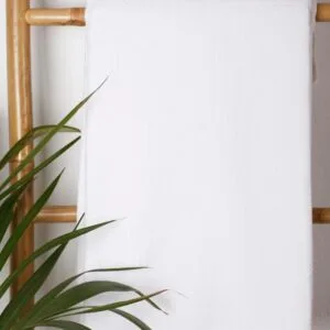 White Cotton Pique Blanket, King Size (230x265)