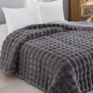 Rabbit Dark Gray King-Size Duvet Cover (240x250)