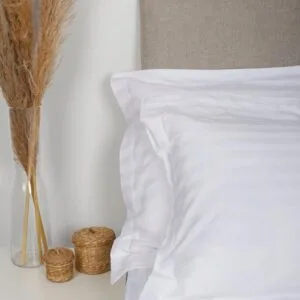 CVC Striped Oxford Bianca Pillowcase, 50x70