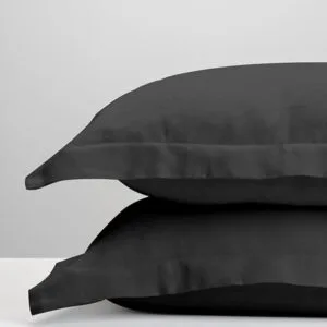 Oxford Satin Dark Gray Pillowcases, 50x70