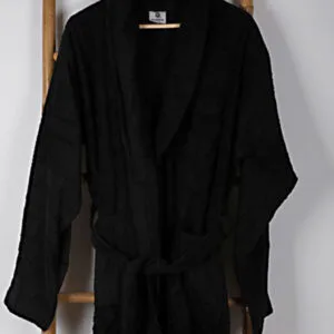 Sato Black Bathrobe, Large