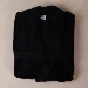 Sato Black Bathrobe, Small