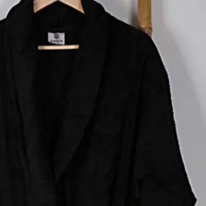 Sato Black Bathrobe, Medium