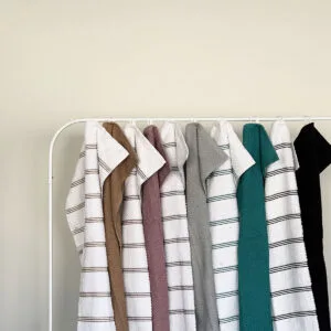 Striped Glass Towel Set, 41x66