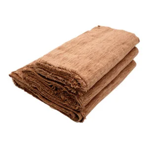 Brown Chenille Two-Seater Sofa