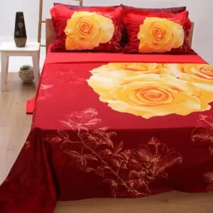 Satin Printed Sheet Set, 300 Thread Count, King Size (235x260)
