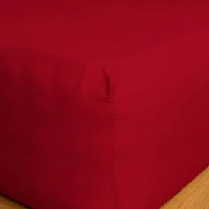 Cotton Feelings Bottom Sheet with Elastic, 113 Red, Double (160x200+30)