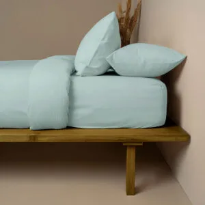 Cotton Feelings Flat Sheet 114 Light Aqua Single (165x270)