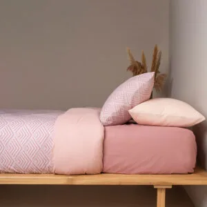 Cotton Feelings 2048 Powder Double Sheet Set with Elastic (150x205+30)