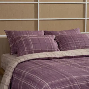 Cotton Feelings 2066 Mauve Double-Size Fitted Sheet Set (150x205+30)