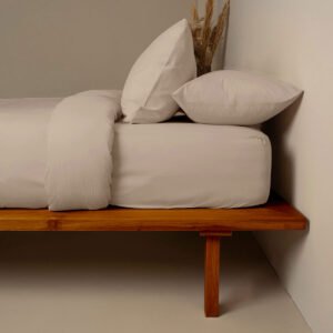 Cotton Feelings 119 Mocha Double-Size Fitted Sheet Set (150x205+30)