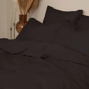 Cotton Feelings 111 Black Double Sheet Set (200x270)