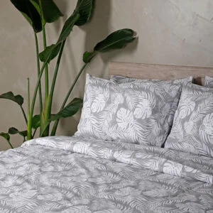 Cotton Feelings 2038 Grey Double-Size Sheet Set with Elastic (150x205+30)