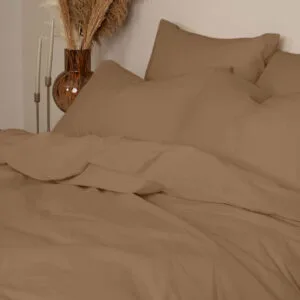 Cotton Feelings 118 Brown King-Size Sheet Set (235x270)
