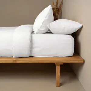 Cotton Feelings 100 White King-Size Sheet Set with Elastic (170x205+30)