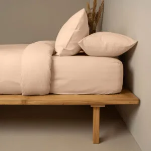 Cotton Feelings 110 Beige King-Size Sheet Set with Elastic (170x205+30)