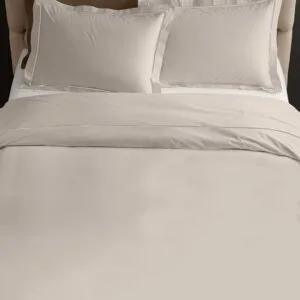 Satin Bedding Set, Solid Beige, King Size (270x280)