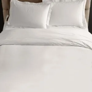 Ecru Solid-Color Satin Sheet Set, King Size (270x280)