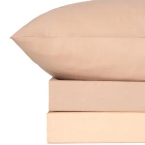 Menta 204 Beige-Brown Double Sheet Set with Elastic (150x200+30)