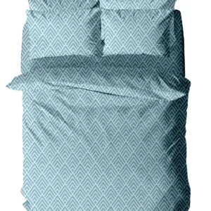 Menta Embrimé 500 Blue Single Sheet Set with Elastic (100x200+30)