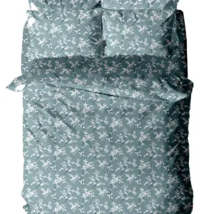 Menta Embrimé 480 Blue Single Sheet Set with Elastic (100x200+30)