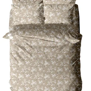 Menta Printed Sheet Set 480 Beige Single (160x260)