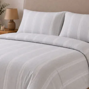 Menta Embroidered Sheet Set 620 Grey King Size (240x260)