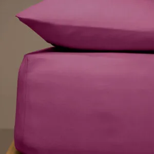 Menta Bedding Set with Elastic Band, 10 Mauve, Double (160x200+25)