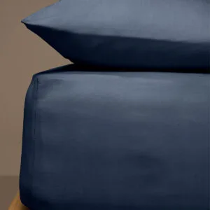 Menta Bedding Set with Elastic Band, 26 Navy, Double (160x200+25)