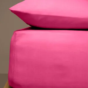 Menta Bedding Set with Elastic Band, 9 Fuchsia, King Size (180x200+25)