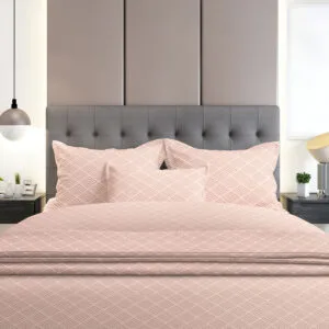 Flannel 2048 Pink Single Sheet Set with Elastic (105x205+30)