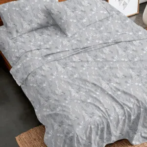 Flannel 2060 Grey King-Size Sheet Set with Elastic (170x205+30)
