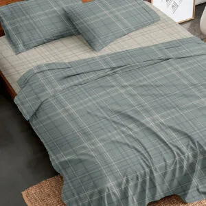Flannel Sheet Set 2066 Grey King Size (230×260)