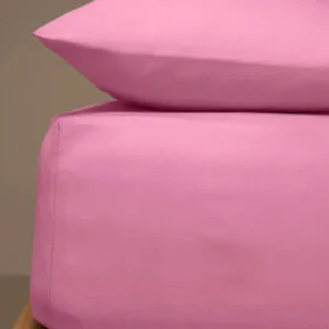 Menta Bedding Set with Elastic Band, 13 Pink, Double (160x200+40)