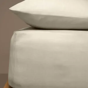 Menta Bedding Set with Elastic Band, 2-Piece Set, Ecru, Double (160x200+40)