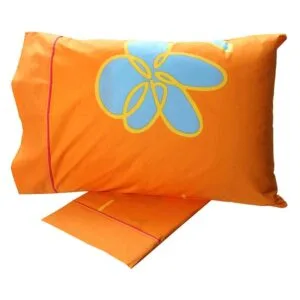 Cotton Feelings Printed Sheet Set 129 Orange Single (160x260)