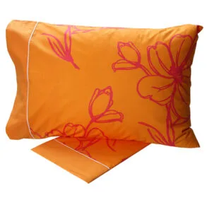 Cotton Feelings Printed Sheet Set 537 Orange Single (160x260)