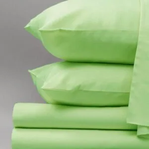 Satin Bedding Set, Solid Color Mint, King Size (240x270)