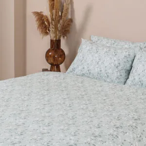 Menta Printed 320 Aqua Single Sheet Set (160x250)
