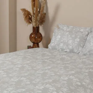 Menta Printed Sheet Set 340 Grey Single (160x250)
