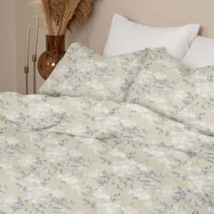 Menta 360 Beige Printed Sheet Set (Single, 160x250)