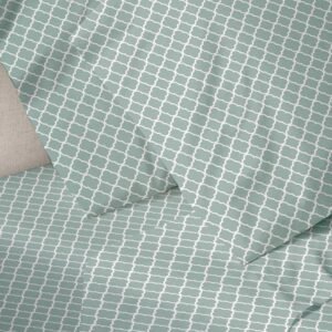 Menta Printed Sheet Set 530 Aqua King Size (235x250)