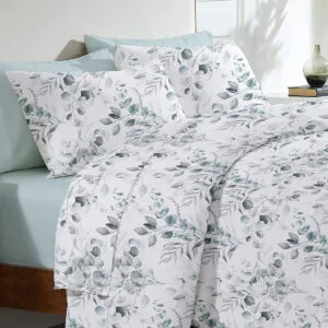 Menta Printed Sheet Set 560 Grey King Size (235x250)