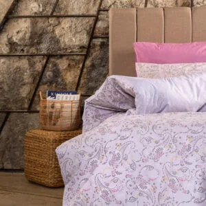 “Luna” Lilly Beige Duvet Cover - King Size 225x245