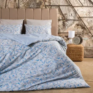 “Luna” Paint Blue Duvet Cover - Single 165x245