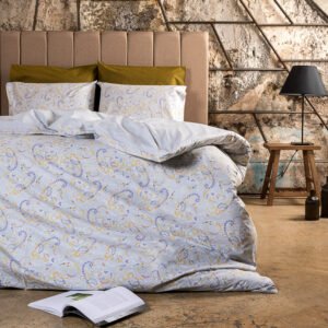 “Luna” Lilly Grey Duvet Cover - Double 205x245