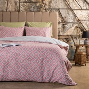 “Luna” Echo Orange Duvet Cover - King Size 225x245
